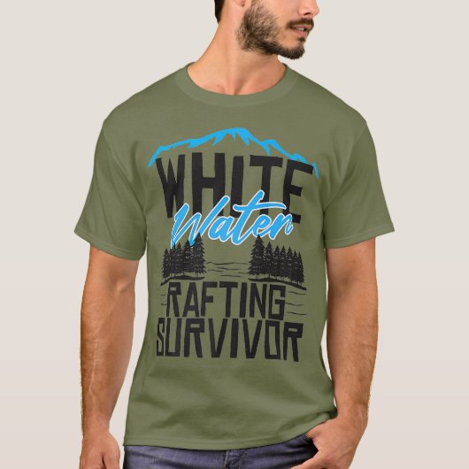 Whitewater Rafting Survivor Funny erstes Mal T-Shirt (Vorderseite)