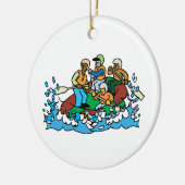 Whitewater-Rafting-Trip Grafik Keramikornament (Links)