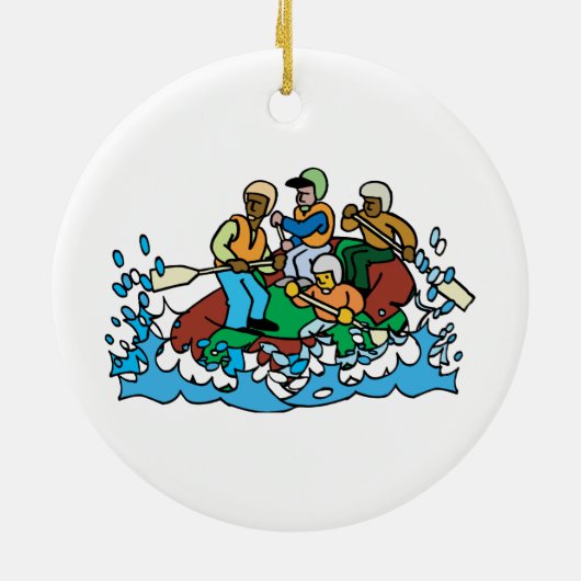 Whitewater-Rafting-Trip Grafik Keramikornament (Hinten)