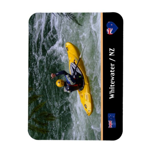Whitewater, Rapids & River Adrenaline/Neuseeland Magnet (Vertikal)