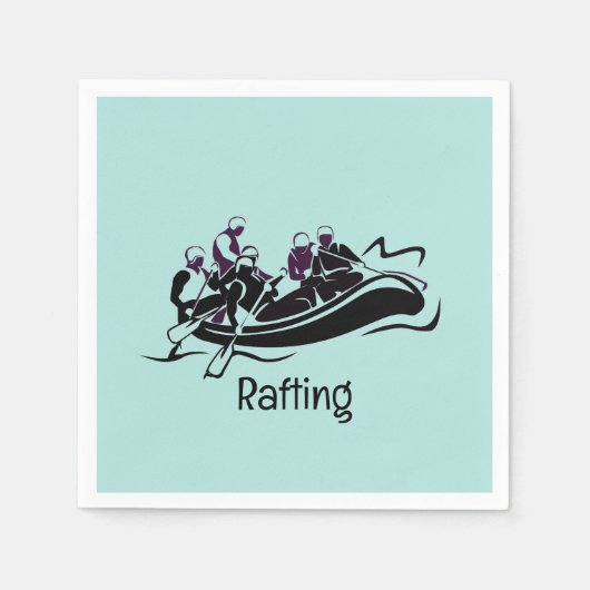 Whitewater River Rafting Design Paper Napkins Serviette (Vorderseite)