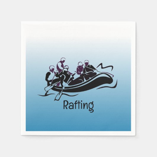 Whitewater River Rafting Design Paper Napkins Serviette (Vorderseite)