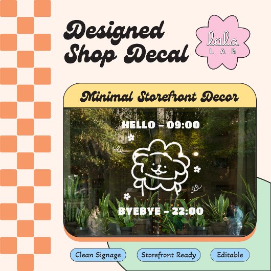 Whitewood Niedlich Pet Groomurs Window Decal Fensteraufkleber