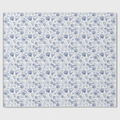 Whitewood Seashell Starfish Wrapping Paper Geschenkpapier (Flach)