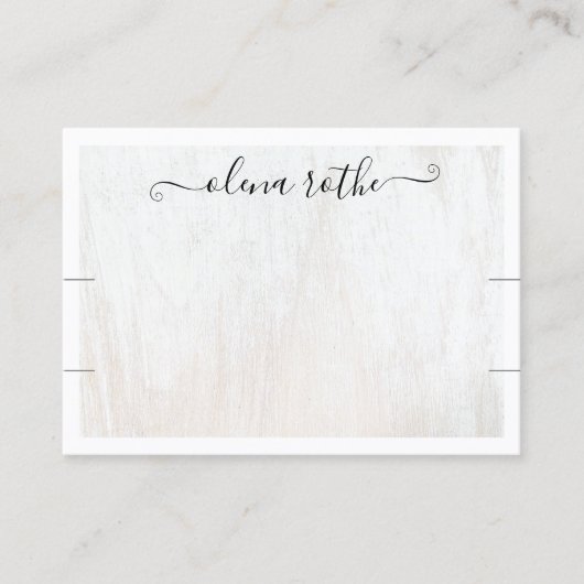 Whitewood Two Bracelet Display Calling Card Telefonnummerkarte (Vorderseite)