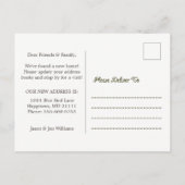 Whitewusch Brick House Factory New Address Ankündigungspostkarte (Rückseite)