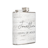 Whitewusch Wood Personalisiert Man of Honour Flachmann (Rechts)