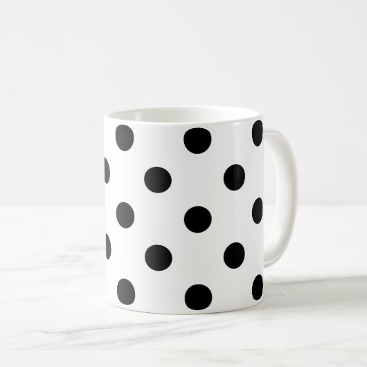 Whitground Polka Dots Design Kaffeetasse (VorderseiteRechts)