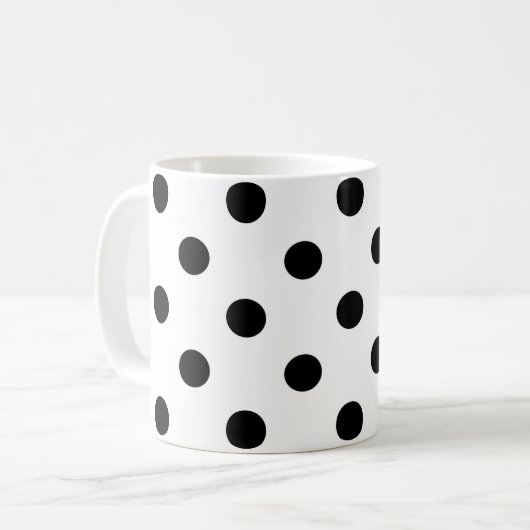 Whitground Polka Dots Design Kaffeetasse (Vorderseite Links)