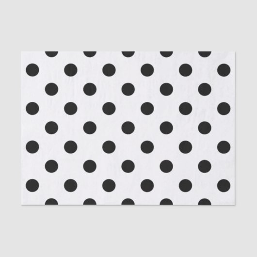Whitground Polka Dots Design Seidenpapier (Vorderseite)