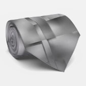 Whitische und dunkelgraue Rechtecke oder Quadratze Krawatte (Gerollt)