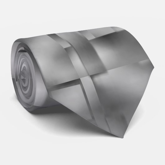 Whitische und dunkelgraue Rechtecke oder Quadratze Krawatte (Gerollt)