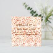 Whitish, coral und gelblich kleine Quadrate oder F Einladung (Stehend Vorderseite)