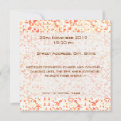 Whitish, coral und gelblich kleine Quadrate oder F Einladung (Rückseite)