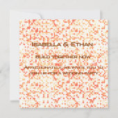 Whitish, coral und gelblich kleine Quadrate oder F Einladung (Vorderseite)