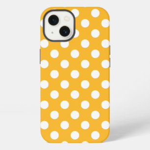 Whitle polka Punkte auf gelben Case-Mate-iPhone-Fa iPhone 13 Hülle