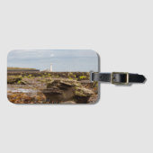 Whitley Bay lighthouse Gepäckanhänger (Vorderseite (Horizontal))