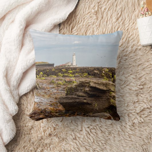 Whitley Bay lighthouse Kissen (Decke)