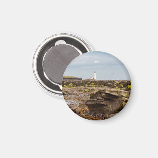 Whitley Bay lighthouse Magnet (Vorderseite/Rückseite)