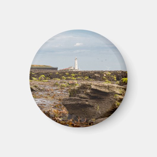 Whitley Bay lighthouse Magnet (Vorne)
