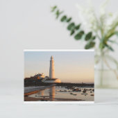 WHITLEY BAY LIGHTHOUSE POSTKARTE (Stehend Vorderseite)