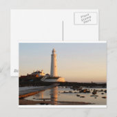 WHITLEY BAY LIGHTHOUSE POSTKARTE (Vorne/Hinten)