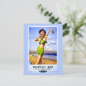 Whitley Bay Vintage Ad Postkarte (Stehend Vorderseite)