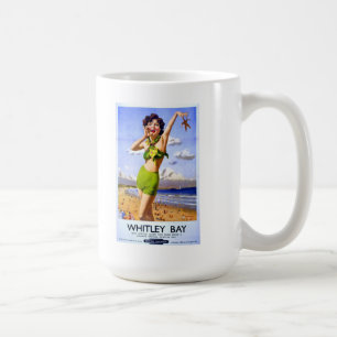 Whitley Bay Vintage-Werbung Kaffeetasse