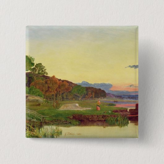 Whitlingham, Norfolk, 1860 (Öl auf Leinwand) Button (Vorderseite)