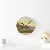 Whitlingham, Norfolk, 1860 (Öl auf Leinwand) Runde Wanduhr (Zuhause)