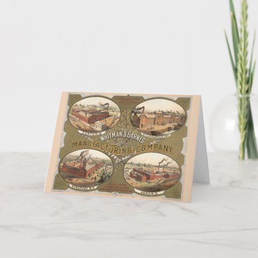 Whitman & Barnes Manufacturing Company. Karte (Vorderseite)