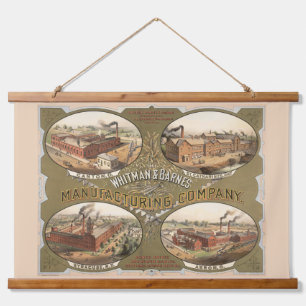 Whitman & Barnes Manufacturing Company. Wandteppich Mit Holzrahmen