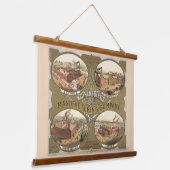 Whitman & Barnes Manufacturing Company. Wandteppich Mit Holzrahmen (Gewinkelt)