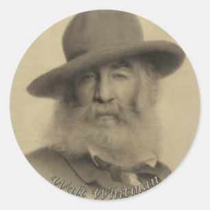 Whitman der gute graue Dichter Runder Aufkleber