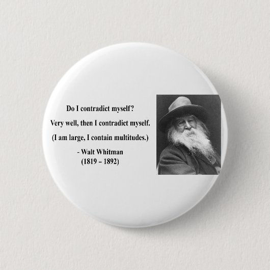 Whitman Quote 6b Button (Vorderseite)