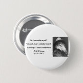 Whitman Quote 6b Button (Vorne & Hinten)