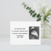 Whitman Quote 6b Postkarte (Stehend Vorderseite)