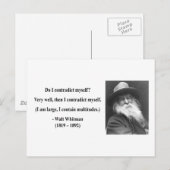 Whitman Quote 6b Postkarte (Vorne/Hinten)