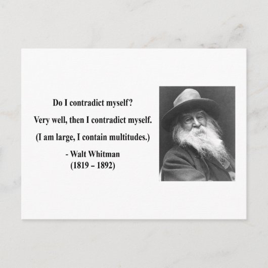 Whitman Quote 6b Postkarte (Vorderseite)