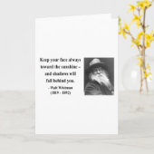 Whitman Quote 7b Karte (Gelbe Blume)