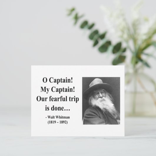 Whitman Quote 8b Postkarte (Stehend Vorderseite)