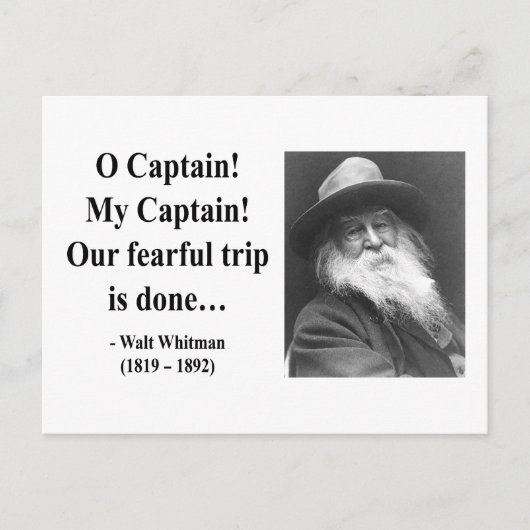 Whitman Quote 8b Postkarte (Vorderseite)