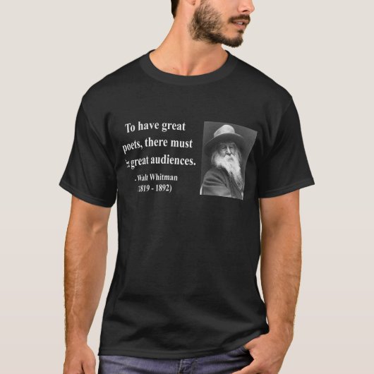 Whitman Zitat 12b T-Shirt (Vorderseite)