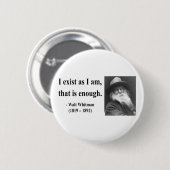 Whitman Zitat 3b Button (Vorne & Hinten)