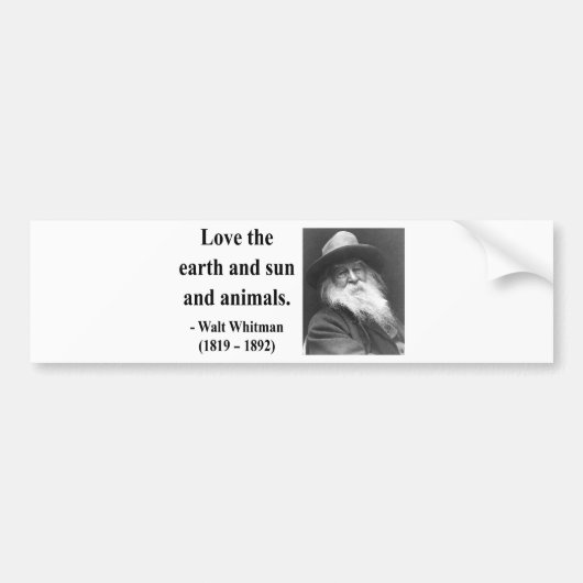 Whitman Zitat 4b Autoaufkleber (Vorne)