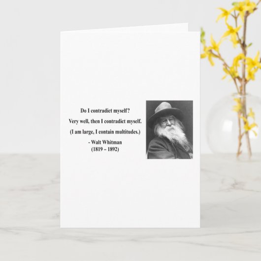 Whitman Zitat 6b Karte (Gelbe Blume)