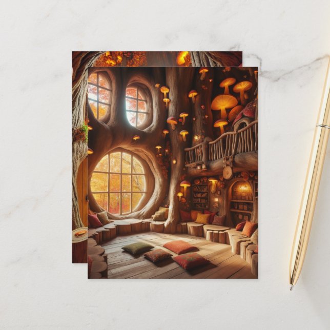 Whitmic Herbst Hollow Tree Scrapbook Paper (Vorderseite/Rückseite Beispiel)