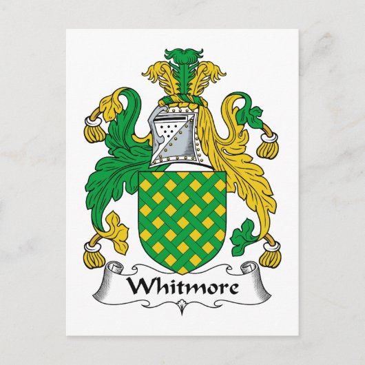 Whitmore Familienwappen Postkarte (Vorderseite)