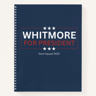 Whitmore für Präsident Notebook Notizblock