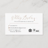 Whitney Borden Visitenkarte (Rückseite)